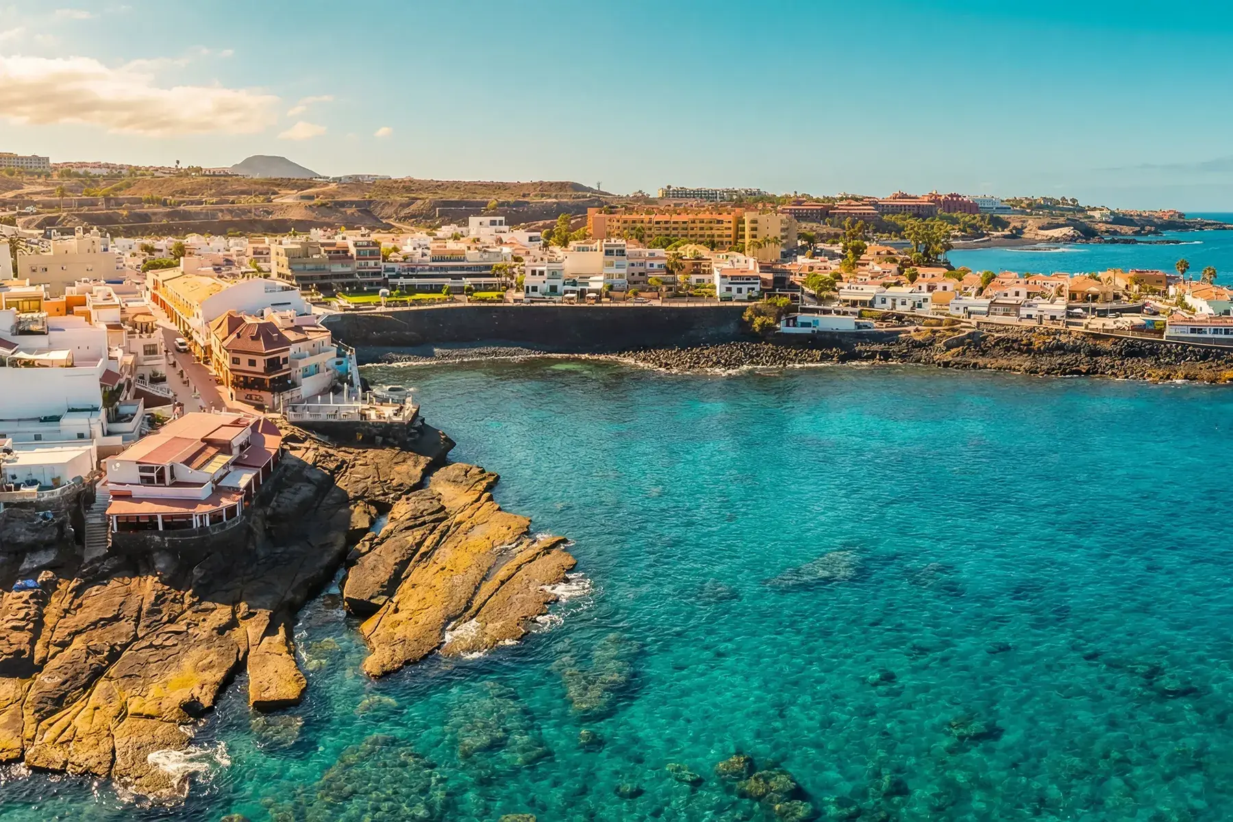 Vue du quartier La Caleta à Tenerife