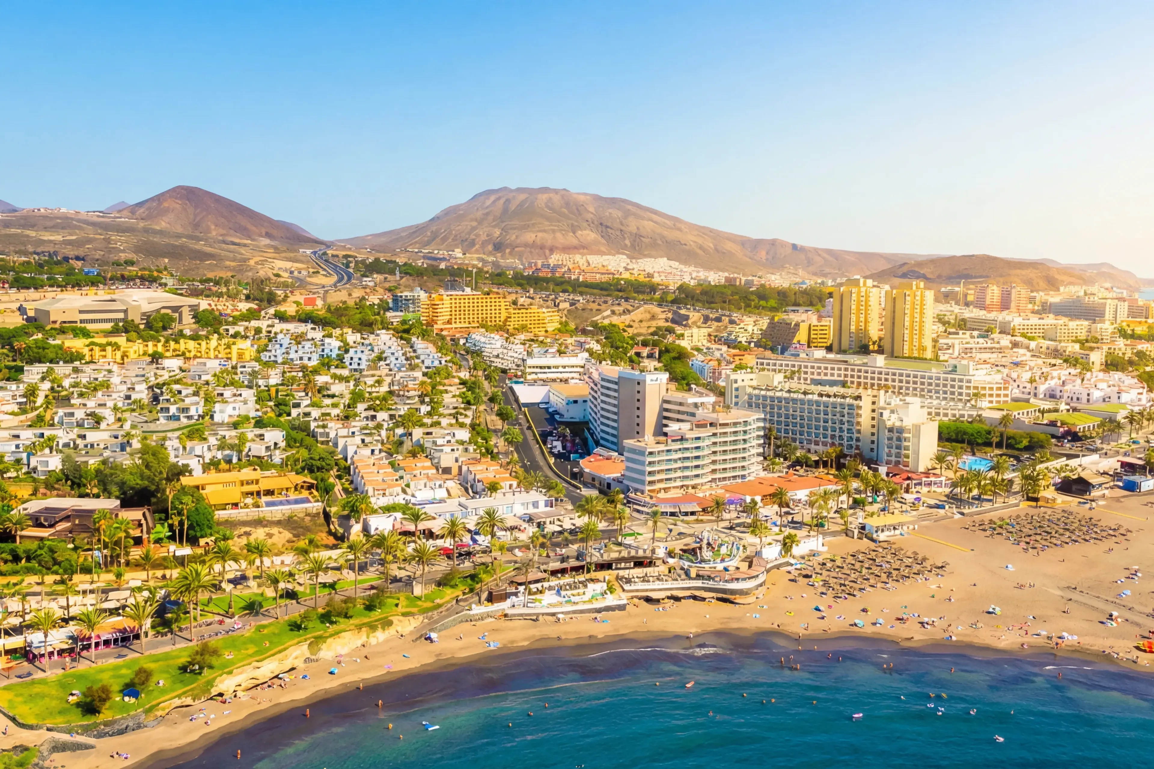 Vue du quartier Playa de las Américas à Tenerife