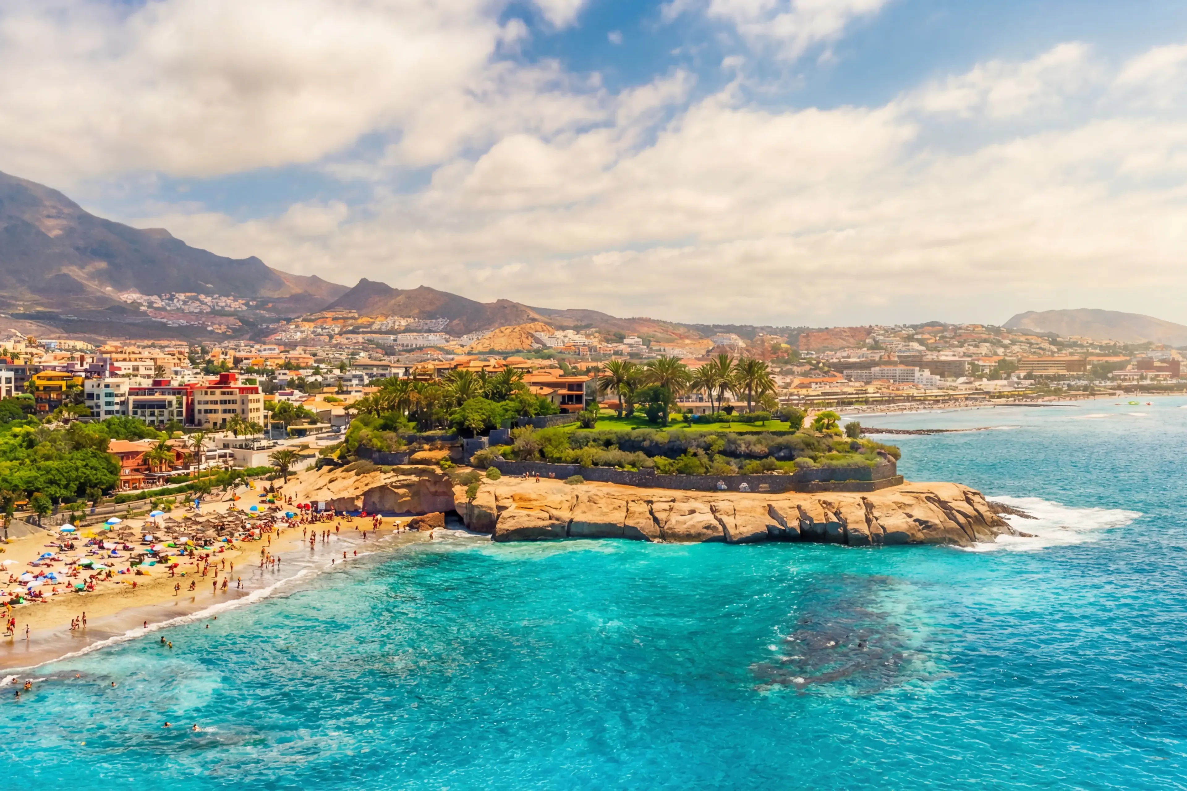 Vue du quartier Playa del Duque à Tenerife