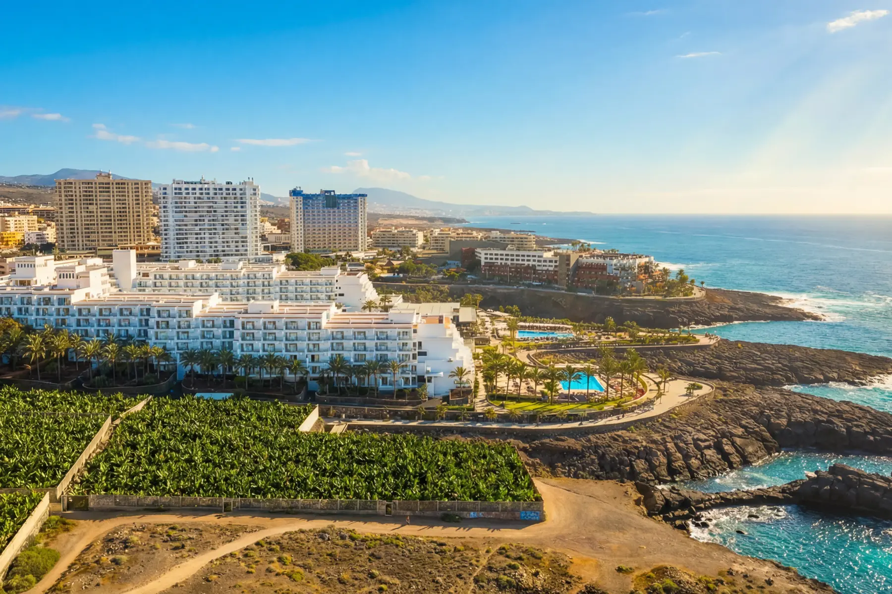 Vue du quartier Playa Paraíso à Tenerife