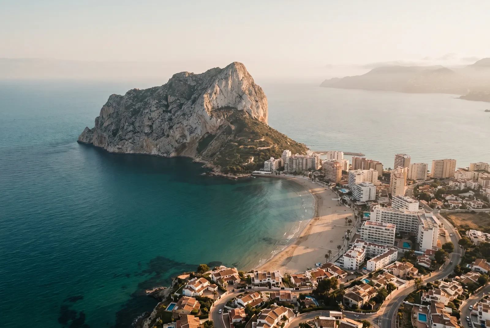 Le Peñón de Ifach et la baie de Calpe vus des hauteurs, Costa Blanca
