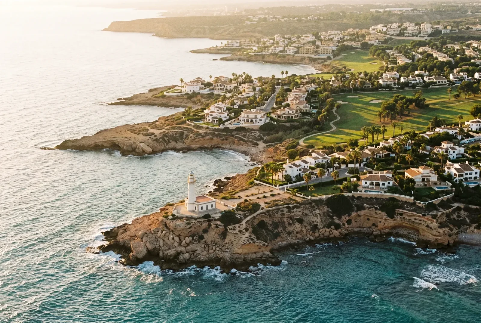 Les criques et les golfs d’Orihuela Costa vus depuis Cabo Roig, Costa Blanca