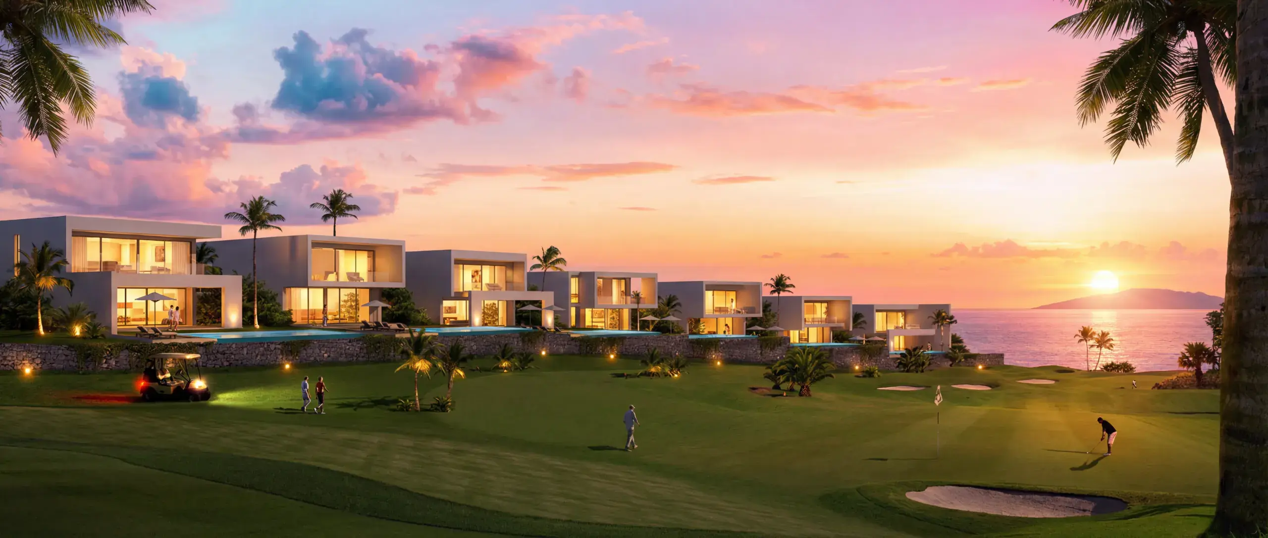Villa de prestige avec piscine à débordement au coucher du soleil, Tenerife