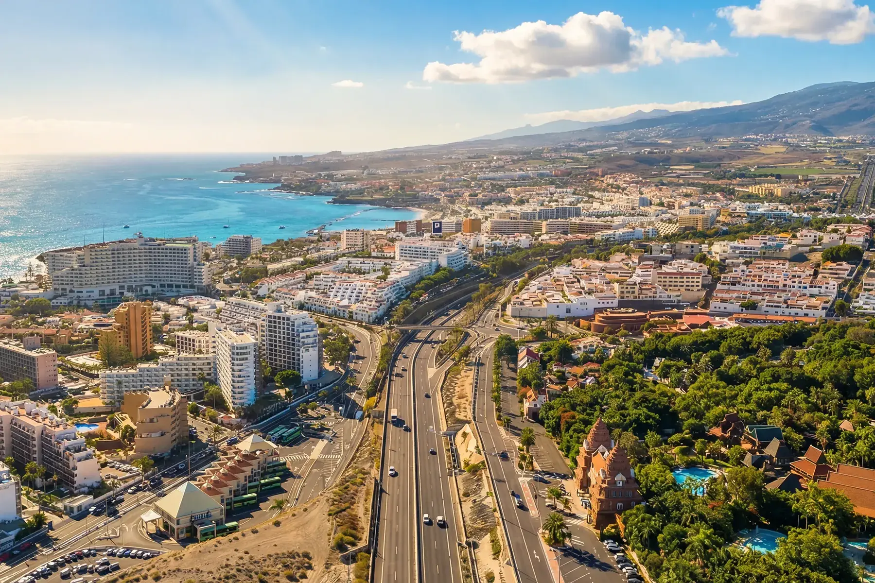 Le sud de Tenerife vu du ciel